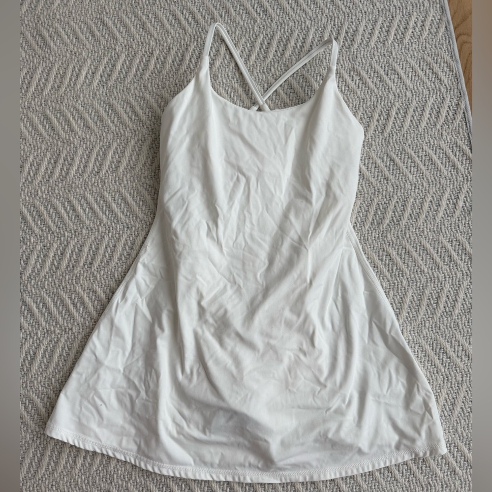 HALARA White Spaghetti Strap Dress